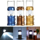 Solar Power LED USB Camping Lantern Light Tent Hiking Torch Rechargeable Lamp