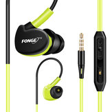 FONGE S500 Spor Stereo Bas 3.5mm Kulak İçi Kulaklık Koşu Su Geçirmez Ter Geçirmez Mikrofonlu Kulaklık