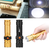 T6 USB Rechargeable LED Flashlight Telescopic zoom Power Work Spot Light Lamp