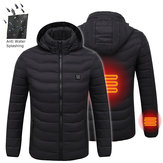 Calentamiento inteligente de los hombres USB con capucha calentada chaqueta de trabajo abrigos ajustables Temp