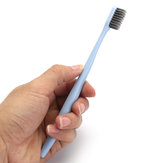 Durable And Portable Blue Soft Wheat Straw Charcoal Toothbrush Comfortable Handle