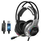 Heir Audio X10 Игровая гарнитура 7.1-канальный USB / двойной провод 3,5 мм LED Игровая гарнитура Басовый стереозвук Наушники с микрофоном для PS4 Computer PC Ga