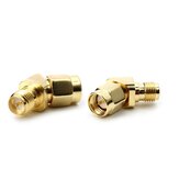 2 PCS 45/135 Degree SMA Male to RP-SMA Female Antenna Adpater Connector For FPV Goggles Transmitter RC Drone