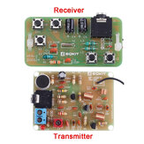 Transmissor e receptor de rádio FM Faça Você Mesmo em placa de circuito impresso. Faixa de frequência de 88 a 108 MHz. Recepção estéreo.