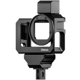 Ulanzi G9-5 Aluminum Alloy Housing Sport Action Camera Metal Cage with Dual Cold Shoe Mount for Gopro Hero 9 Black Accessories Anti-fall Cold Boot Expands Vlog Photography