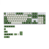 124 Keys Matcha ABS Keycap Set OEM Profile Translucent Custom Keycaps for Mechanical Keyboards