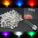 100PCS 5MM Strohhut-LED-Leuchtdioden mit 6 Farben, wasserdurchlässig, DIY, breiter Abstrahlwinkel