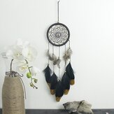 Hand Woven Natural Feathers Dreamcatcher American Folk Custom Gifts Hanging Decor Ornament