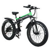 [EU DIRECT] JINGHMA R5 Bicicleta elétrica Motor de 1000W 48V 14Ah * 2 Baterias duplas Pneus de 26 * 4,0 polegadas Autonomia de 80-120KM Capacidade de carga de 180KG