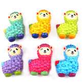 10.5*7.5cm Squishy Alpaca Random Color Soft Slow Rising Toy With Packing Bag