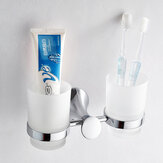  Liga de zinco cromo porta copos copos de vidro Banheiro Acessórios Escova de dentes Porta copos de dentes