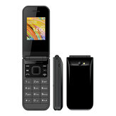 Телефон-раскладушка UNIWA F2720 1,77 дюйма с окном LED FM Радио Вибрация Две SIM-карты Телефон с функцией двойного режима ожидания