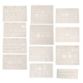 12pcs IC-Chip BGA-Reballing-Stencil-Kits für iPhone4/4s/5/5s/6/6 Plus/6s/6s Plus/7/7 Plus/SE/Ipad