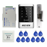 Controlador de acceso a puerta resistente al agua con teclado RFID y cerradura eléctrica y 10 tarjetas RFID Keyfob