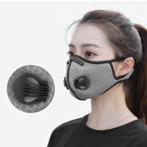 Maschera Aolikes a 4 filtri traspirante antipolvere con valvole, respiratore antinebbia per sport all'aperto in bicicletta