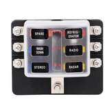 6-Wege-Sicherungskastenblockhalter 32-V-Sammelschiene Satz mit LED-Anzeige für Auto-Boot