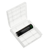 Caixa de armazenamento de plástico branco transparente para 4 baterias AA AAA