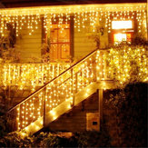 Boże Narodzenie 4M 96 LED Indoor Outdoor String Light 110-220V Curtain Sopel Drop LED Party Garden Stage Decor