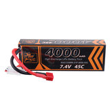 ZOP Power 7.4V 4000mAh 45C 2S Lipo Батарея T Plug для RC Авто