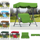 Vízálló tetőfedő hinta kerti pad székekkel és napvédővel + 2 ülőhelyes székpaplan