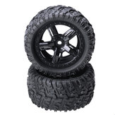 2PCS REMO 1/16 P6973 Rubber Tires Assembly For Desert Buggy Truck Rc  Car Parts 