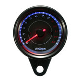 تاكومتر سرعة مزود بمؤشر سرعة سرعة الدراجات النارية LED الأحمر والأزرق 13000 دورة في الدقيقة 12 فولت