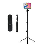 MECO Floor Stand Phone/Tablet Stand Tripod Tablet Holder Adjustable Arm Top Mount Selfie Stick For Tablet Holder for iPhone for iPad Android Tablet  Camera