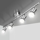 Lampe de plafond à 4 spots LED Elfeland avec ampoules GU10 pour éclairage de salle de bain