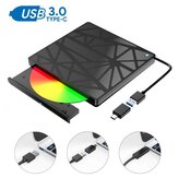 SAILUNSHI 3.0 USB Type-C DVD Optisches Laufwerk Hochgeschwindigkeits-Plug-and-Play Ultraflacher CD-Schreib-/Leserekorder für Laptops