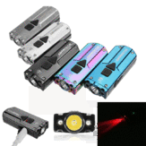 Astrolux K1 Nichia 219C+365nm UV+أحمر LED 300LM سائق جديد USB فولاذ مصغر مصباح المفاتيح