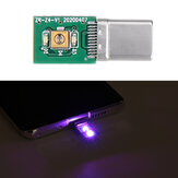 Placa de lâmpada de desinfecção ultravioleta portátil com 3 peças com porta USB tipo C e módulo de LED de desinfecção UVC rápida para telefone
