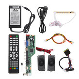 Placa controladora universal para TV LCD LED T.SK105A.03 + Botão de 7 teclas + Cabo LVDS 1ch 6bit 40Pinos + Alto-falante + Adaptador de energia EU
