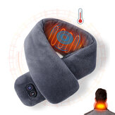 TENGOO elektrischer Heizschal 3 Heizstufen 4 Massage-Modi Einstellbarer Winter Warmer USB-aufladbarer Kragen aus Plüsch