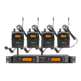 ERZhen fülfeszültségű vezeték nélküli színpadi monitorrendszer, 2. csatorna, 4 Bodypack Karaoke mikrofonrendszer