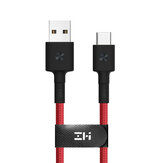 Original ZMI AL431 Trançado USB Type-C 2M Cabo de Dados de Carregamento de Telefone da Eco-System para Samsung Oneplus 5T
