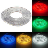 شريط إضاءة LED أحمر / أزرق / أخضر / أبيض دافئ / أبيض / RGB 600SMD 5050 مقاوم للماء IP67 220V