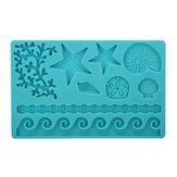 Silicone Adorable Coral Starfish Shell Ocean Embossing Cake Mold Mould Kitchen Tool