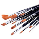 Bianyo 12Pcs Different Shape Nylon Hair Watercolor Paint Brush Set Student Drawing Art Supplies