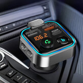 12-24V Car bluetooth 5.0 Fm Transmitter PD20W+QC3.0 Three USB Car Charger LED Digital Display Hands-free Call Siri Google Assistant BASS Music Play RGB Rhythm Lights