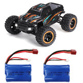 HBX 16889 Zwei Batterien 1/16 2,4G 4WD 45km/h Brushless RC-Auto LED-Licht Vollproportionaler Off-Road-Truck RTR Modell
