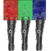 4x XPE 200LM USB Rechargeable Zoomable LED Tactical Flashlight 4 Color In 1 Emergency Camping Light Hunting Torch