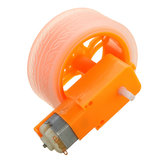 5Pcs Ruote in gomma arancione + Kit fai-da-te di motori TT da 3-6v per Accessori per auto con telaio Smart