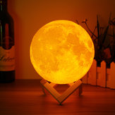 15cm 3D magische zweifarbige Mond Lampe USB-Aufladen Luna LED Nachtlicht Noten Sensor Geschenk