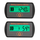 مقياس البطارية 12V / 24V رقمي LCD مؤشر مستوى جهد حمض الرصاص
