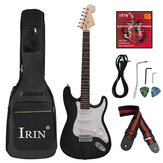 IRIN 38 Inch Kit de guitarra eléctrica con funda de guitarra, cuerdas, balancín, llave, púas, correa, cable para principiantes