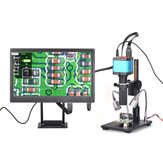 Microscopio digital de aumentos HAYEAR de 14 millones de píxeles, pantalla a color Full HD, 1 / 2.3 pulgadas, sensor de imagen de microscopio digital electrónico con soporte