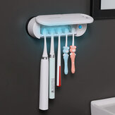 UV-Licht-Elektrische Zahnbürsten-Sterilisatorhalterung 2 in 1 Automatische Zahnbürstentrocknung durch ultraviolette Sterilisation für die Familienzahnpflege