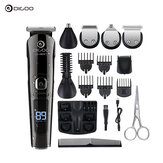 DIGOO 16 IN 1 LCD-Display-Kabelloser Haarschneider 600mAh USB-wiederaufladbare Elektrischer Haarschneider für Haare, Bart, Nase/Ohr Körperhaarschneider