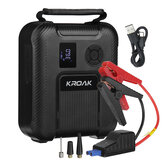 KROAK CJS73 2000A 20000mAh Arrancador de coche con compresor de aire 150PSI Banco de energía USB doble Linterna LED 4 en 1 Exterior portátil de emergencia