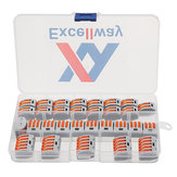 Excellway® 30Pcs 2/3/5 Holes Spring Conductor Terminal Block Electric Cable Wire Connector